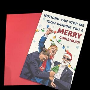 Festive Christmas Greeting Card with Red Envelope